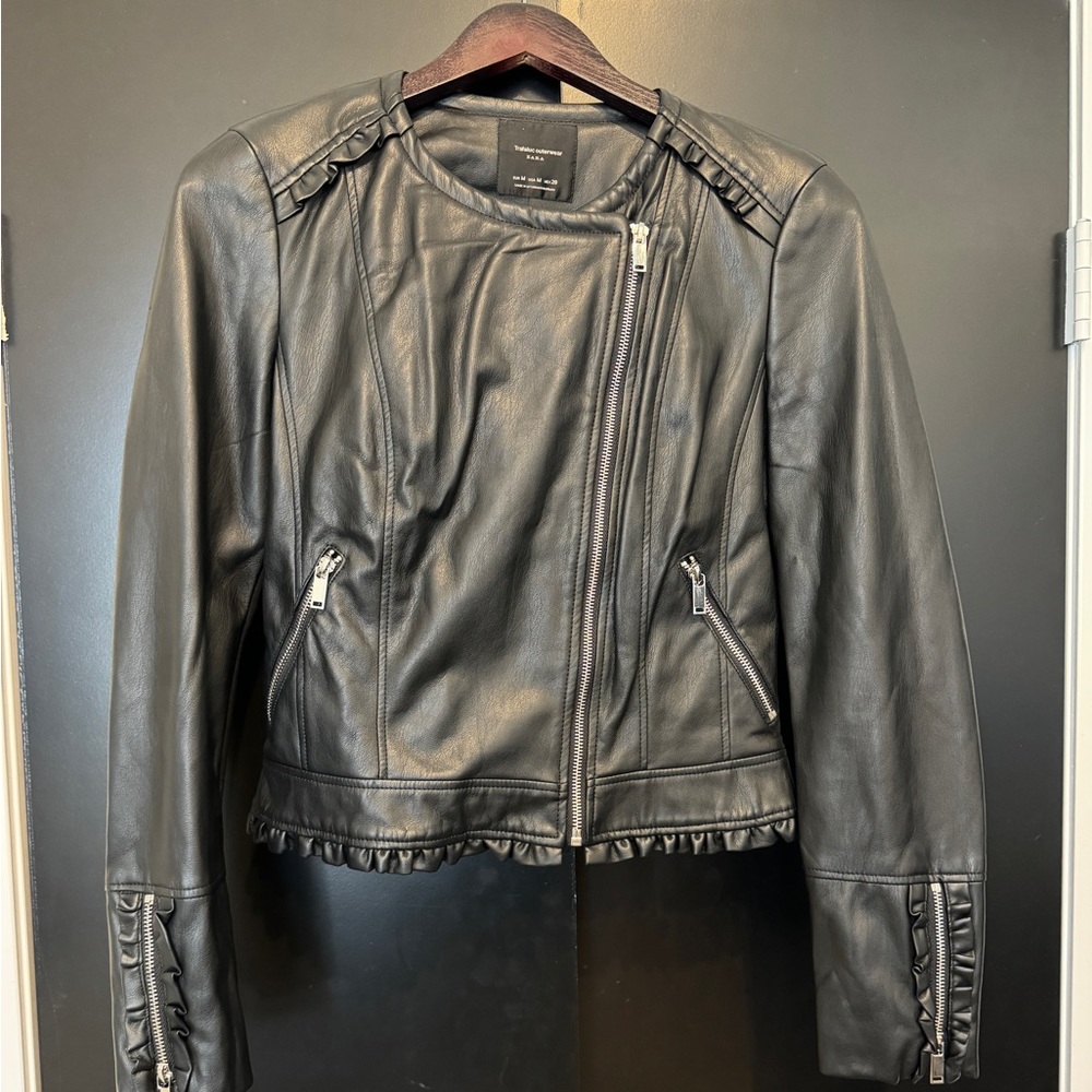 Zara faux leather jacket